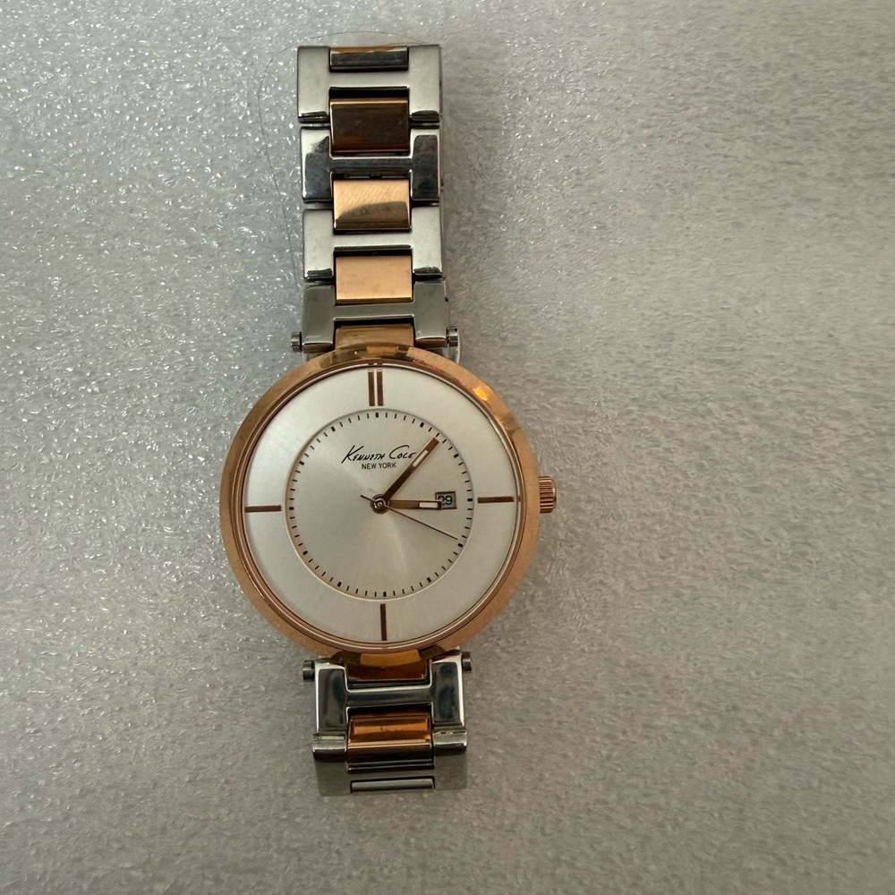Kenneth Cole Two-Tone Silver and Rose Gold Watch